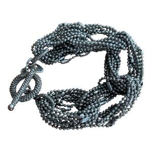 Silver Minimalist Beaded Bracelet